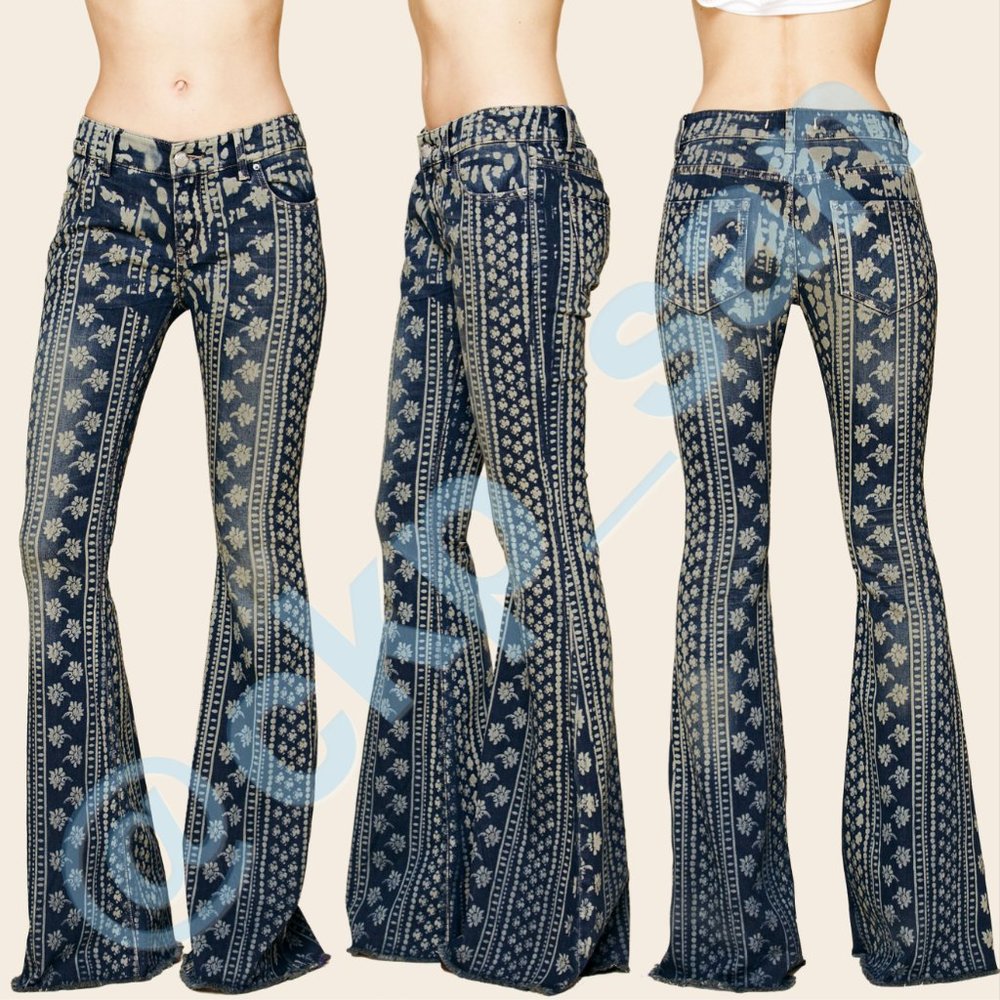Free People Bali Mantra Flare Jeans S 25 - Picture 2 of 16